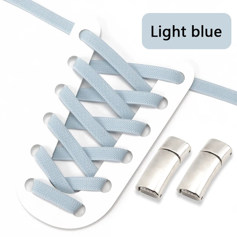 No Tie Shoelaces Magnetic Shoe Laces Clip Flat Elastic Stretch Laces Casual Sneakers Woman Men Children Shoelace Shoes Accesorie