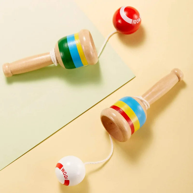 Classic Kendama Skill Toy——Precision crafted from solid hardwood，Enhance balance and coordination skills | Classic Cup Ball Game