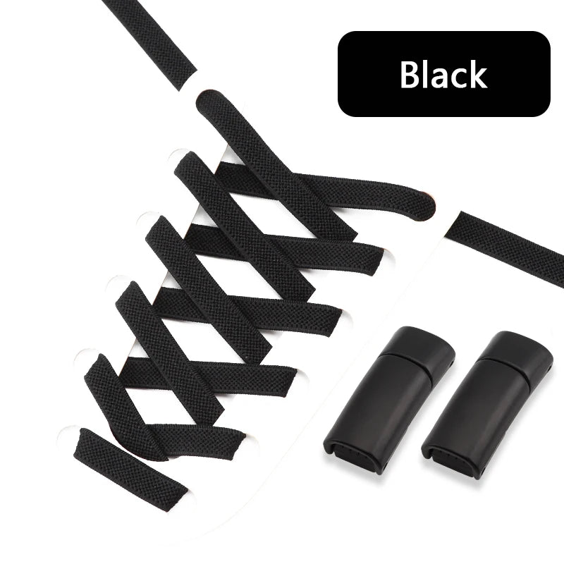 No Tie Shoelaces Magnetic Shoe Laces Clip Flat Elastic Stretch Laces Casual Sneakers Woman Men Children Shoelace Shoes Accesorie