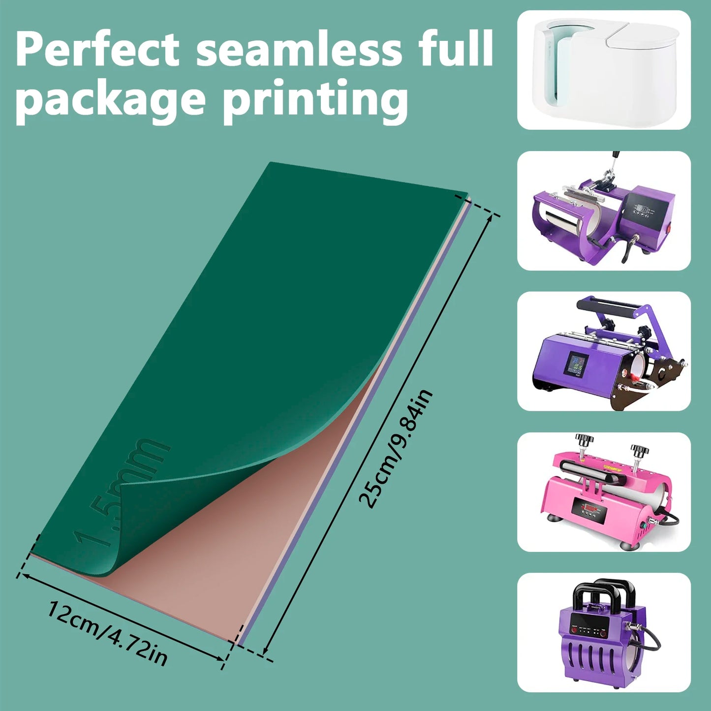 3Pcs Sublimation Tumbler Wrap Silicone Sheets with Mug Press Bundle Accessories For Heat Press Sublimation Machine