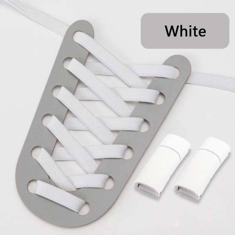 No Tie Shoelaces Magnetic Shoe Laces Clip Flat Elastic Stretch Laces Casual Sneakers Woman Men Children Shoelace Shoes Accesorie