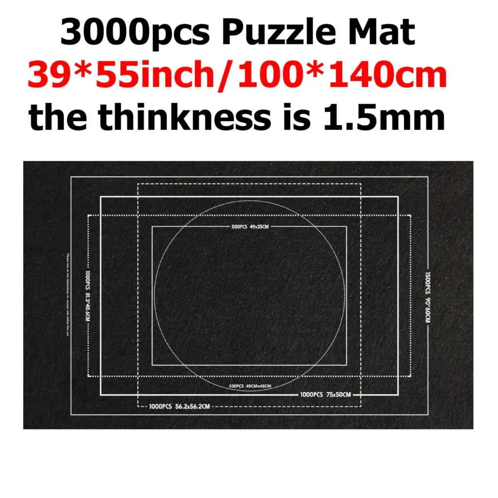 1000~3000pcs Puzzle Storage Mat Roll Up Children Developmental Game Parent-child Interaction Portable Travel-Friendly Bag TMZ