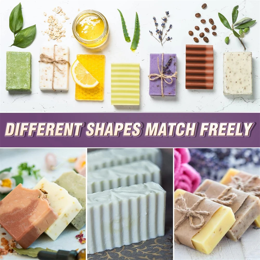 Silicone Soap Mold Flexible Rectangular Loaf Mold with Wood Box Soaps Making