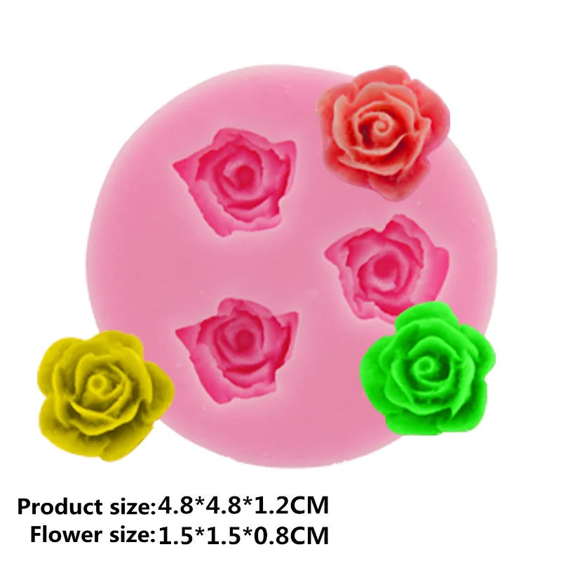 3D Rose Siliconen Cakevorm Bloem Fondant Mold Cake Decoration Bakken Tool Mallen Cake Mold Tool Silicone Chocolate Molds Gadgets