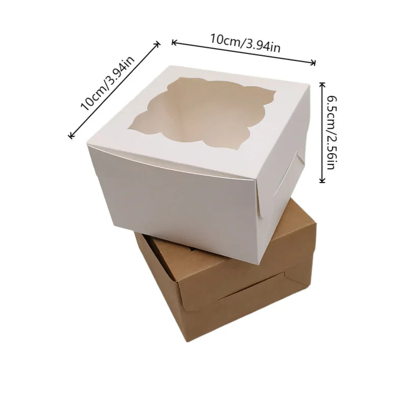 12/24Pcs Kraft Paper Gift Boxes Wedding Favor Candy Cookies Bread Paper Boxes For Thanksgiving Christmas Birthday Party Supplies