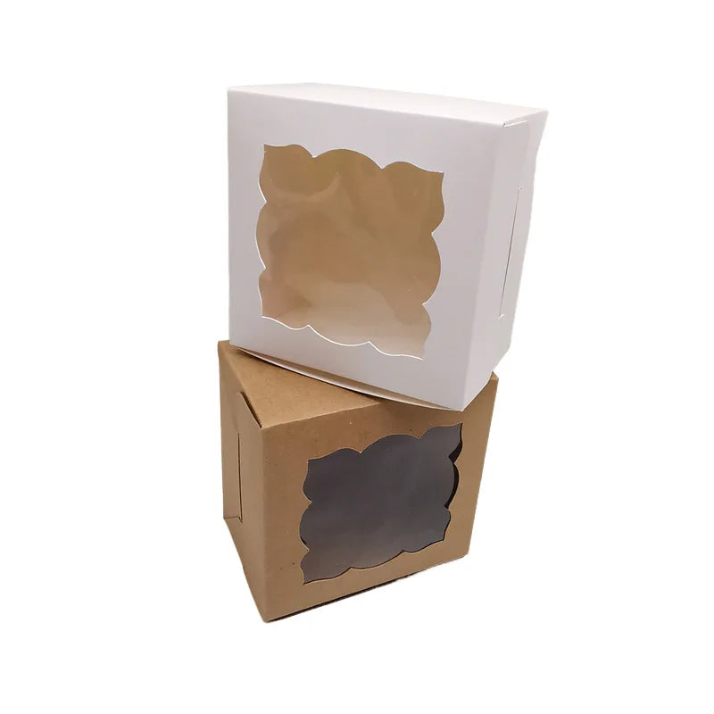 12/24Pcs Kraft Paper Gift Boxes Wedding Favor Candy Cookies Bread Paper Boxes For Thanksgiving Christmas Birthday Party Supplies