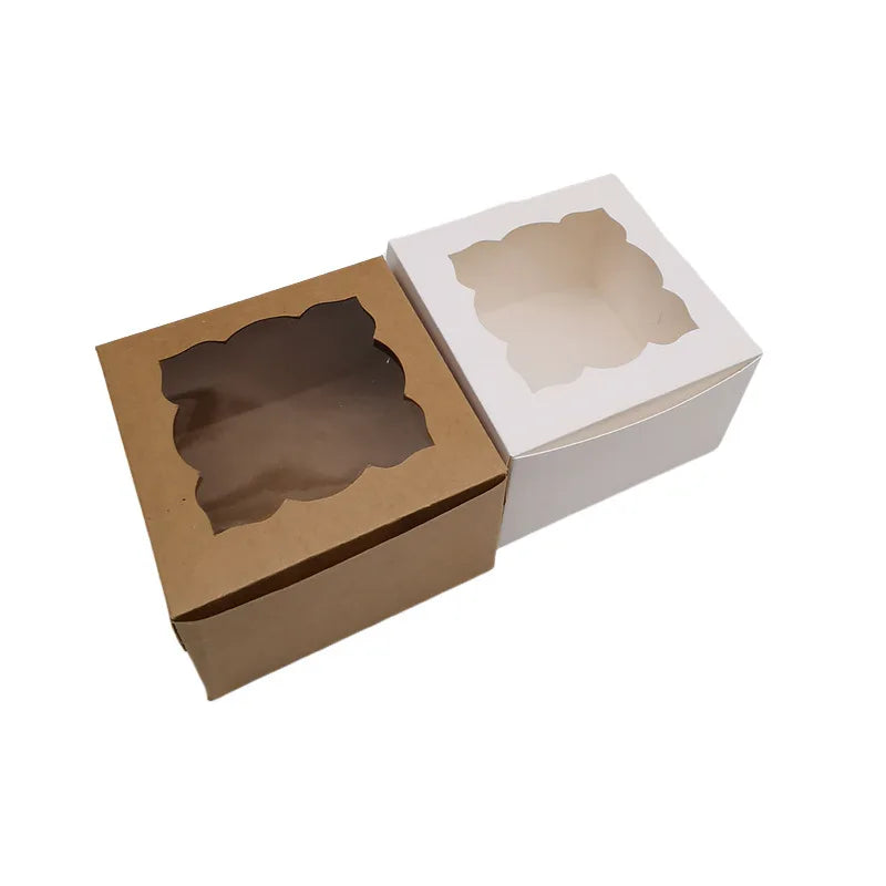 12/24Pcs Kraft Paper Gift Boxes Wedding Favor Candy Cookies Bread Paper Boxes For Thanksgiving Christmas Birthday Party Supplies