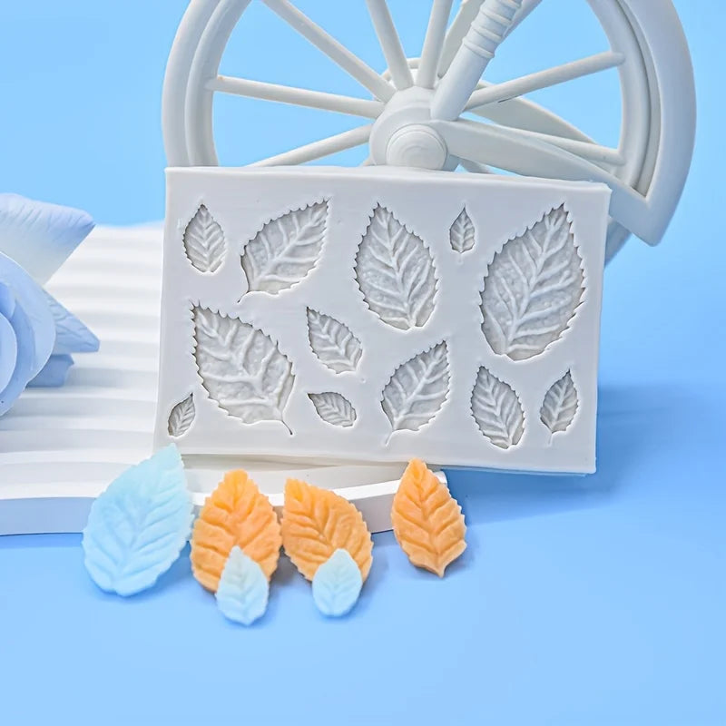 1Rose Leaf Silicone Mold，Resin Casting Mold，For Candle Making、Aromatherapy、Handmade Soap、Clay、Gypsum and crafts-Flexible silicon