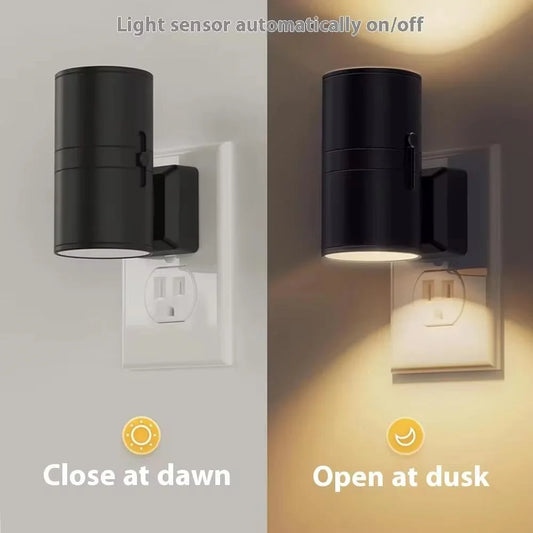 Night Light Plug Into Wall RGB/3 Color Dimmable Portable Socket LED Night Light EU Plug-In Bedside Lamp Room Corridor Home Decor