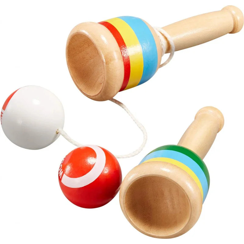Classic Kendama Skill Toy——Precision crafted from solid hardwood，Enhance balance and coordination skills | Classic Cup Ball Game