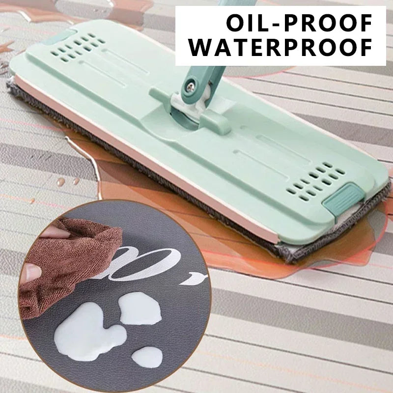 Carpet for Kitchen Floor Mat Pvc Leather Carpets Waterproof Non-slip Rug Long Foot Mats Oil-proof Blue Home Decoration Rugs
