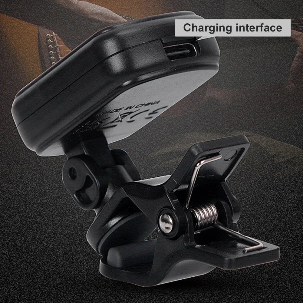 Guitar Tuner Foldable Rotatable Acoustic Guitar Tuner Electric Guitar Tuner for Acoustic/Electric Guitar Ukulele Violin Bass