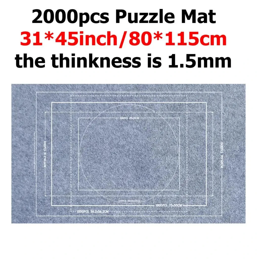 1000~3000pcs Puzzle Storage Mat Roll Up Children Developmental Game Parent-child Interaction Portable Travel-Friendly Bag TMZ