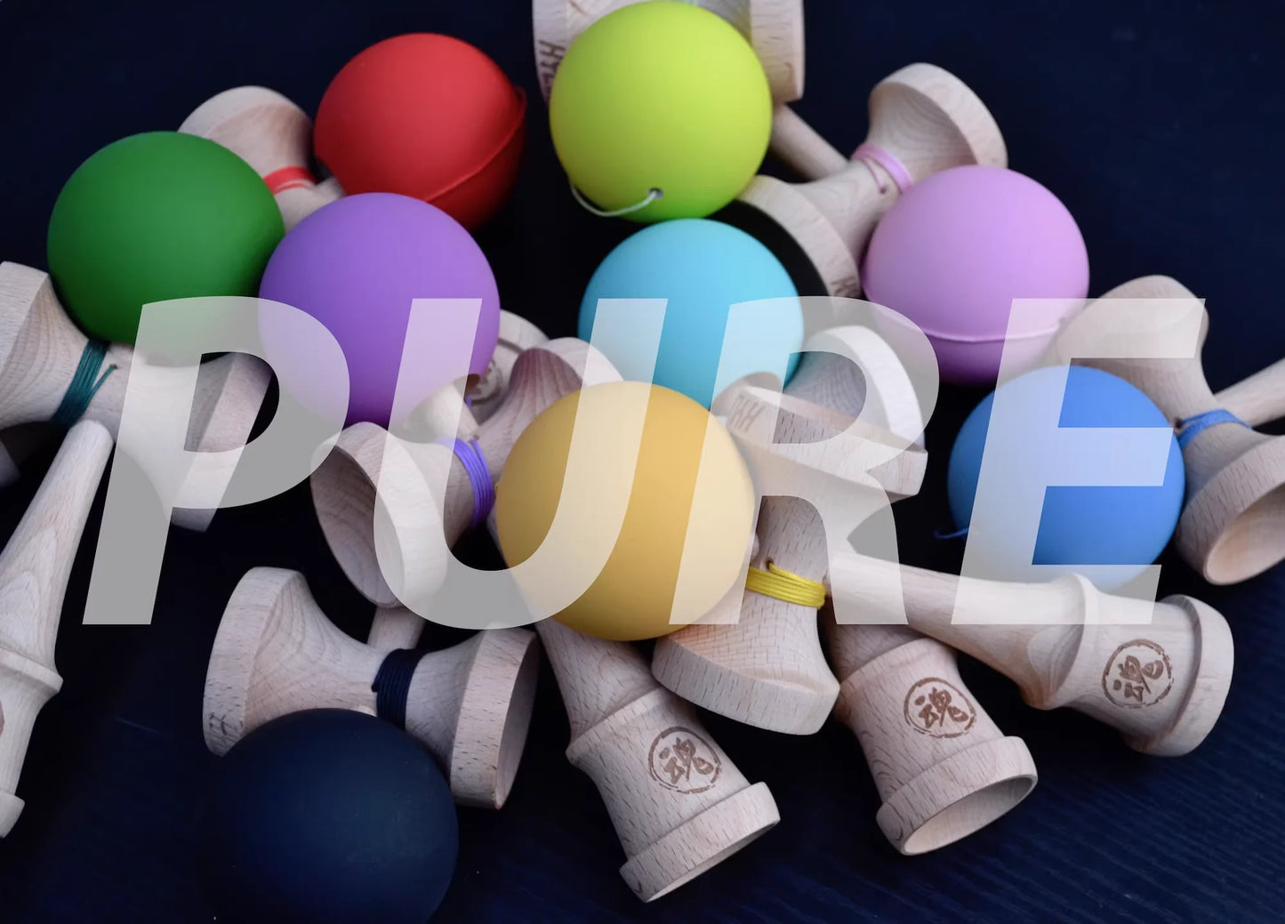 IN STOCK HunKendama Solid Color Matte Anti Slip Paint Surface Big Cups Easy To Catch Kendama Outdoor Juggling Skill Balls Gifts