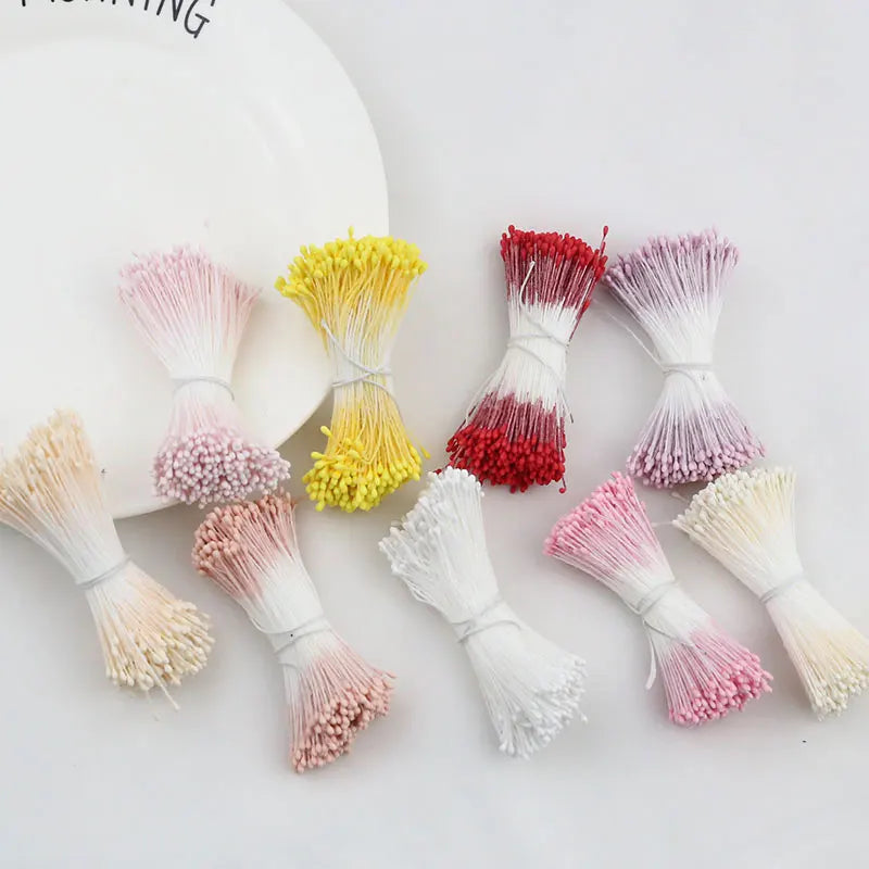 400pcs 2mm Mini Flower Stamen Pistil Wedding Handmade Artificial Flowers For Wedding Home Decoration DIY Scrapbook Accessories