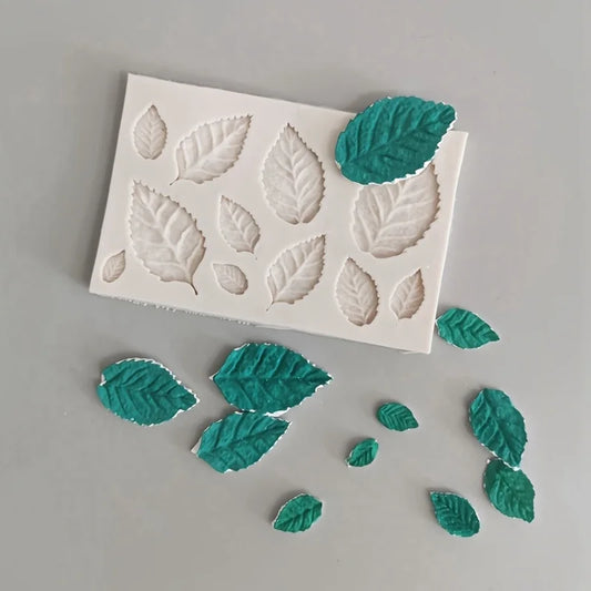 1Rose Leaf Silicone Mold，Resin Casting Mold，For Candle Making、Aromatherapy、Handmade Soap、Clay、Gypsum and crafts-Flexible silicon