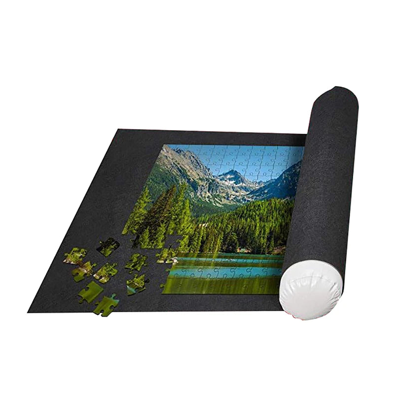 Puzzle Storage Blanket Set for 500-1500 Puzzle  Felt Puzzle Blanket Grey/Black Classification Disk Inflatable Rod TMZ