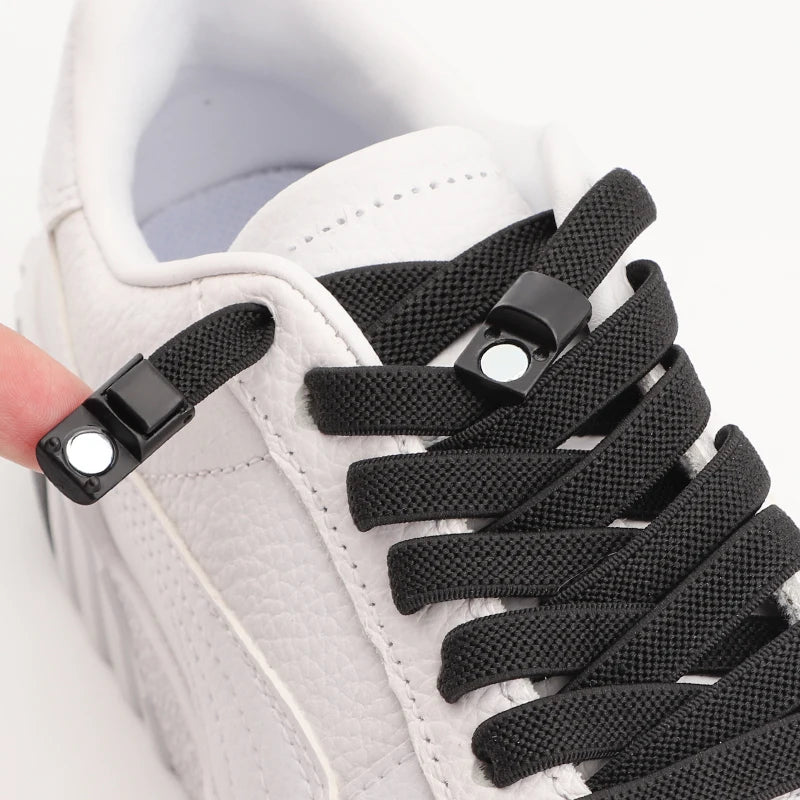 No Tie Shoelaces Magnetic Shoe Laces Clip Flat Elastic Stretch Laces Casual Sneakers Woman Men Children Shoelace Shoes Accesorie