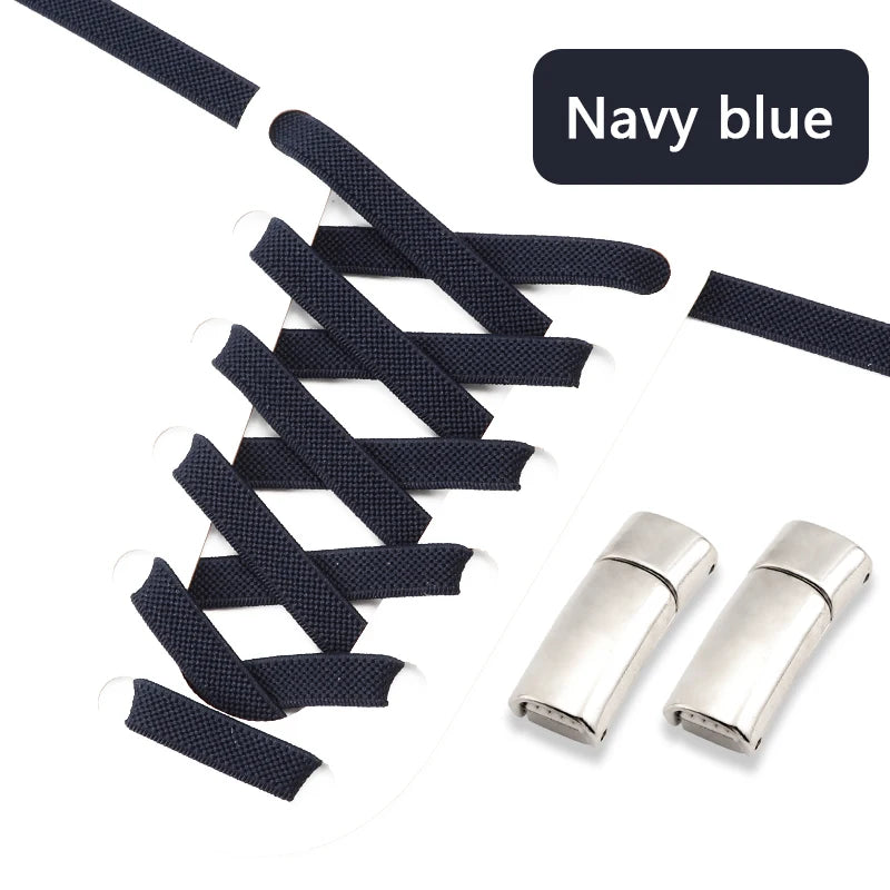 No Tie Shoelaces Magnetic Shoe Laces Clip Flat Elastic Stretch Laces Casual Sneakers Woman Men Children Shoelace Shoes Accesorie